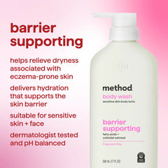 dewy glow barrier supporting + moisture enhancing body wash tonic bundle, 34 fl oz
