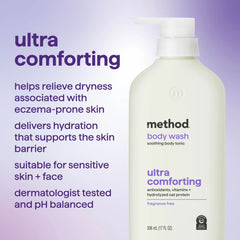 body wash tonic - ultra comforting, antioxidants, vitamins + hydrolyzed oat protein, 17 fl oz