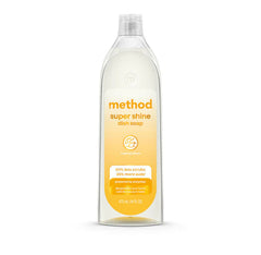 super shine liquid dish soap - coastal citron, 16 fl oz